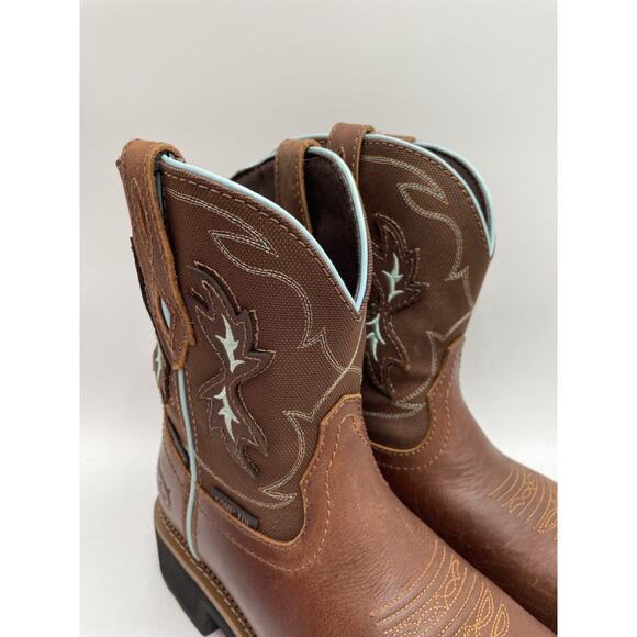 Justin GY9960 CHISEL Women's NEW Nano Composite-Toe Boot Brown US Size 11 - Picture 3 of 11